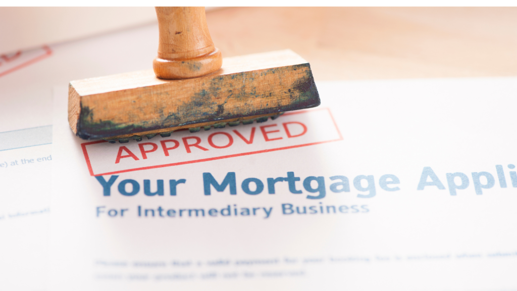 A stamp of approval is shown for a VA assumable mortgage loan. 